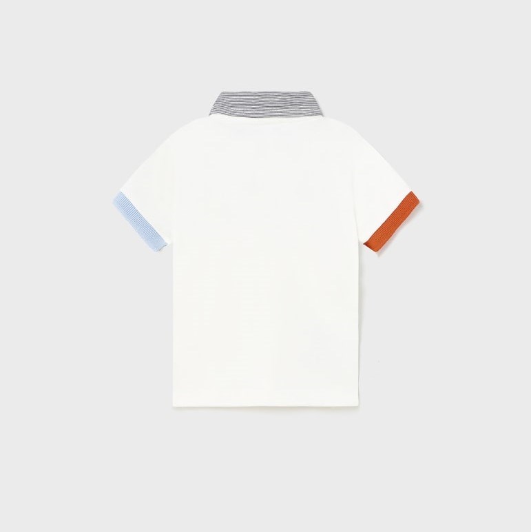 Mayoral Yazlık Erkek Bebek Kısa Kol Polo T-shirt Krem