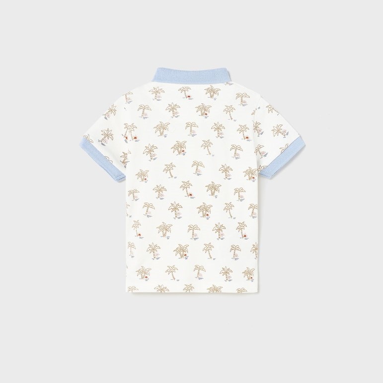 Mayoral Yazlık Erkek Bebek Kısa Kol Polo T-shirt Beyaz