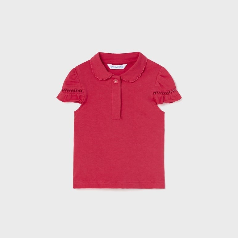 Mayoral Yazlık Kız Bebek Kısa Kol T-shirt Kırmızı