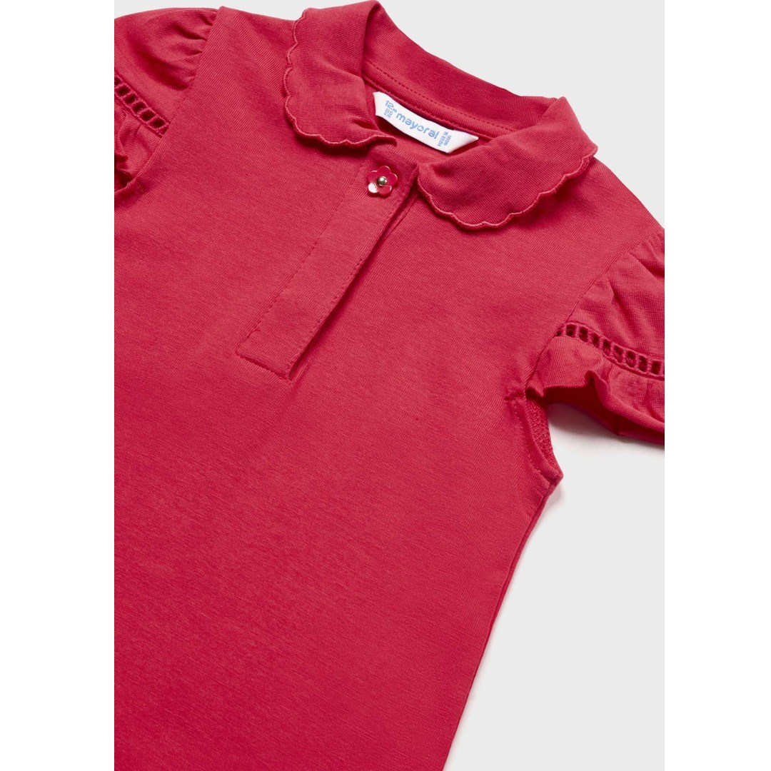Mayoral Yazlık Kız Bebek Kısa Kol T-shirt Kırmızı
