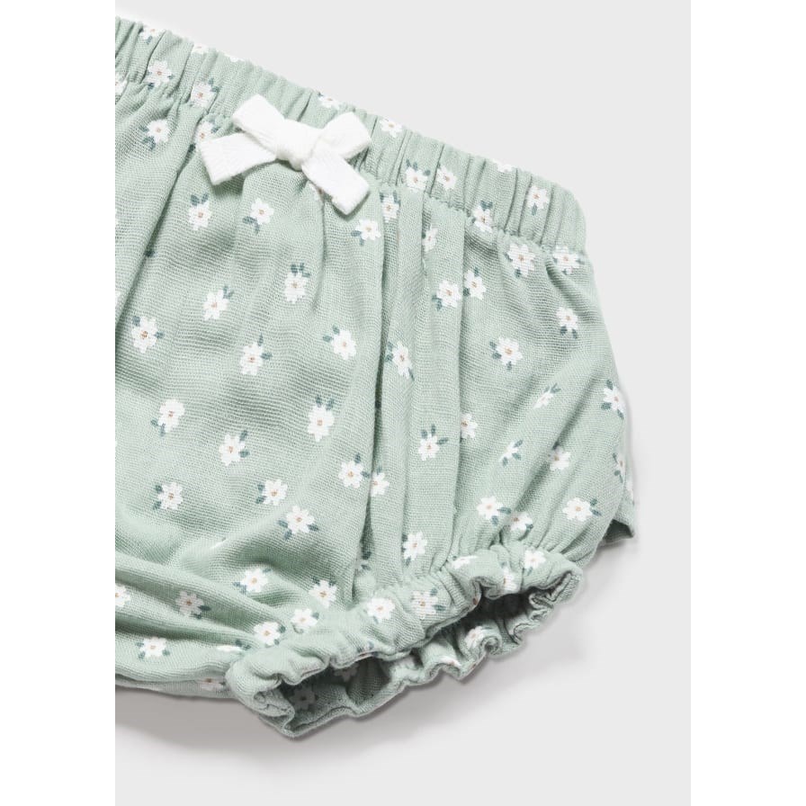 Mayoral Yazlık Kız Bebek Şort Set Yeşil