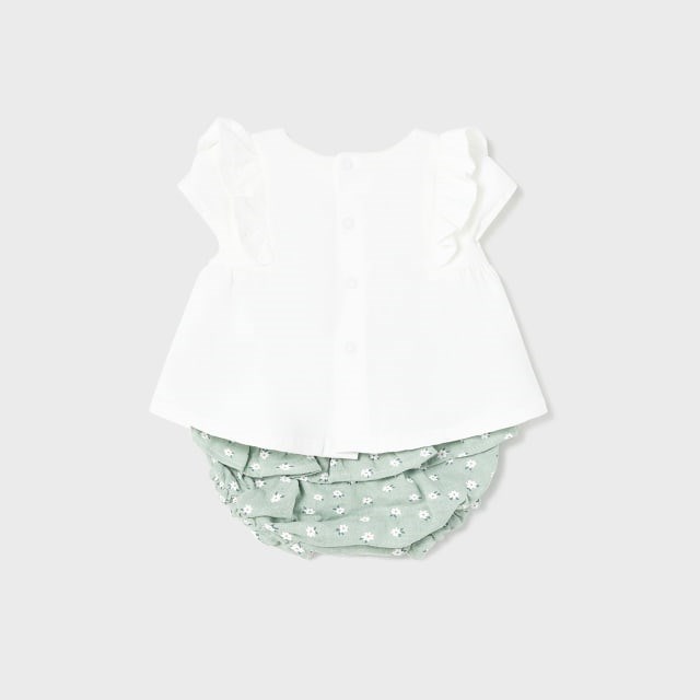 Mayoral Yazlık Kız Bebek Şort Set Yeşil