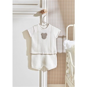 Mayoral Yazlık Erkek Bebek Örme Bluz Şort Set