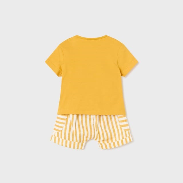 Mayoral Yazlık Erkek Bebek Bluz Şort Set Sarı