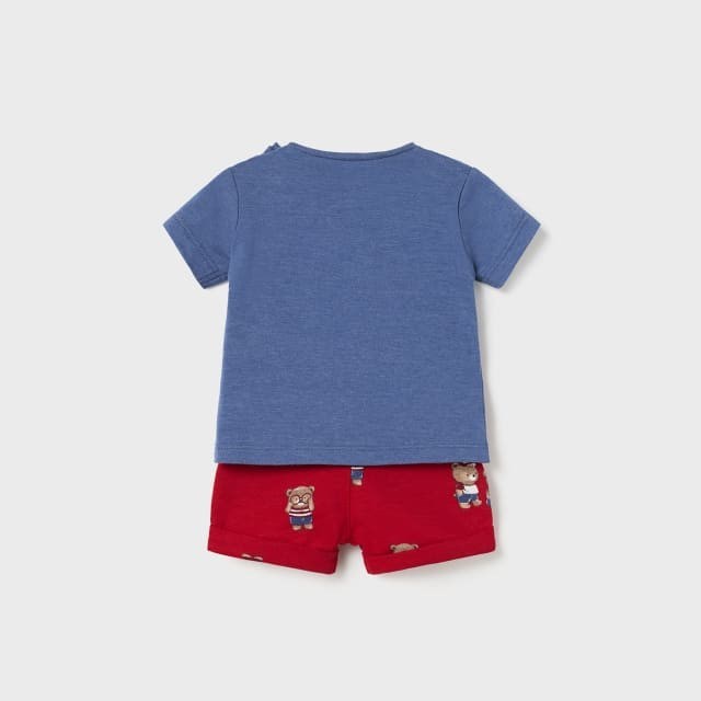 Mayoral Yazlık Erkek Bebek T-shirt Şort Set Koyu Mavi