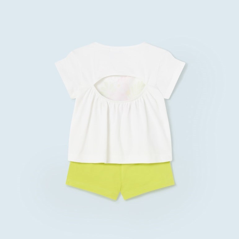 Mayoral Yazlık Kız Bebek T-shirt Şort 2'li Set Yeşil
