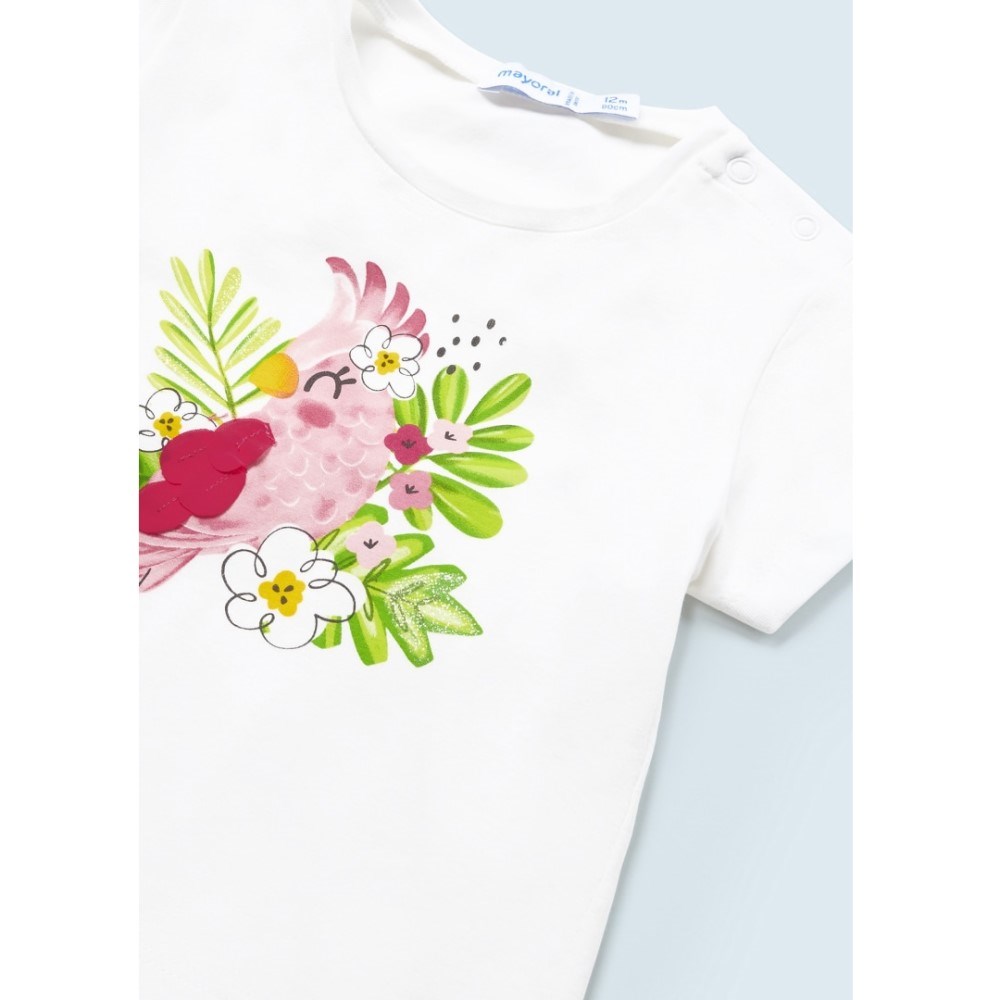 Mayoral Yazlık Kız Bebek T-shirt Şort 2'li Set Yeşil