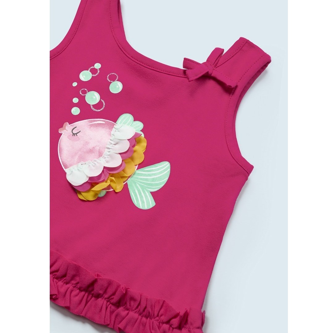 Mayoral Yazlık Kız Bebek T-shirt Şort 2'li Set Pembe