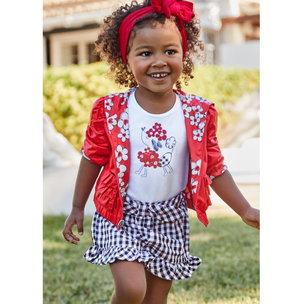 Mayoral Yazlık Kız Bebek T-shirt Şort 2'li Set Siyah