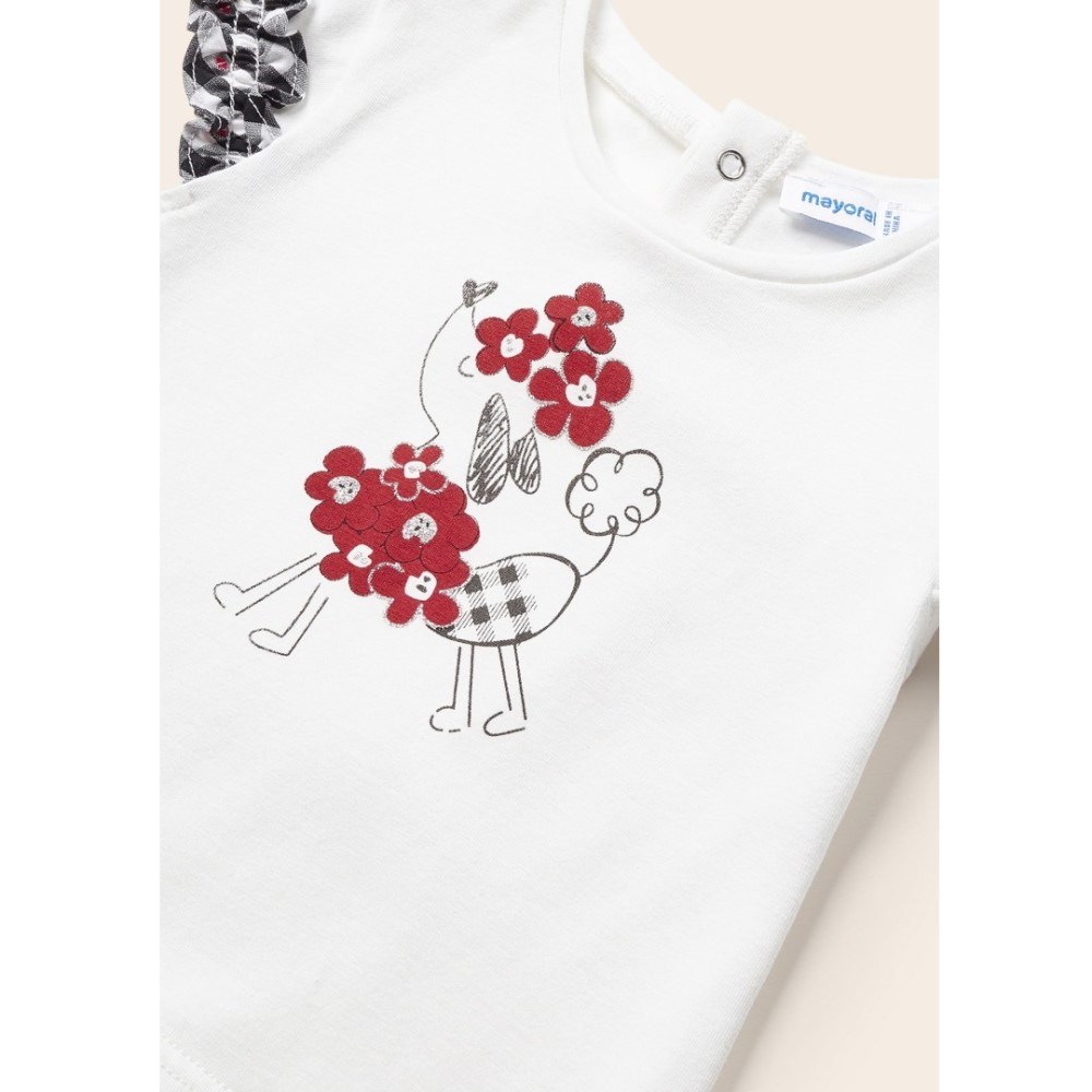 Mayoral Yazlık Kız Bebek T-shirt Şort 2'li Set Siyah