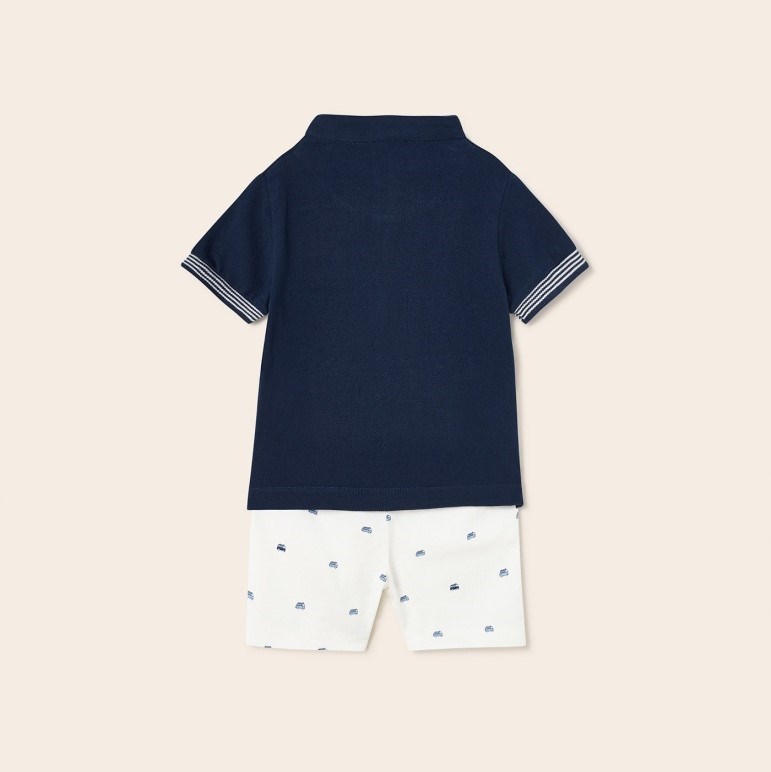 Mayoral Yazlık Erkek Bebek T-shirt Şort 2'li Set Koyu Mavi