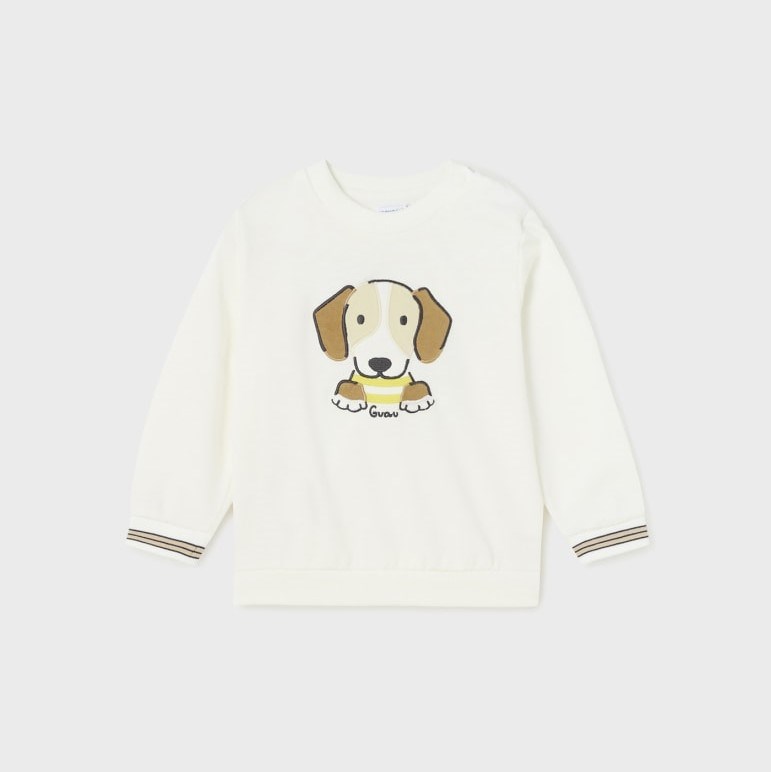 Mayoral Yazlık Erkek Bebek Uzun Kollu S-shirt Krem