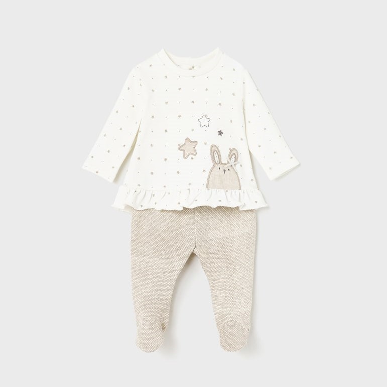 Mayoral Yazlık Kız Bebek Patikli Pantolon Bluz 2'li Set