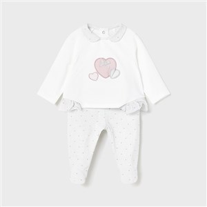 Mayoral Yazlık Kız Bebek Patikli Pantolon Bluz 2'li Set