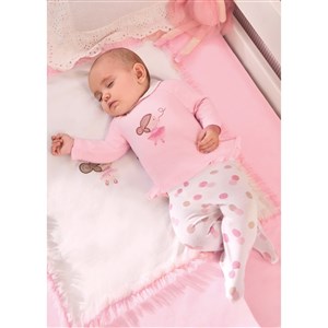Mayoral Yazlık Kız Bebek Patikli Pantolon Bluz 2'li Set