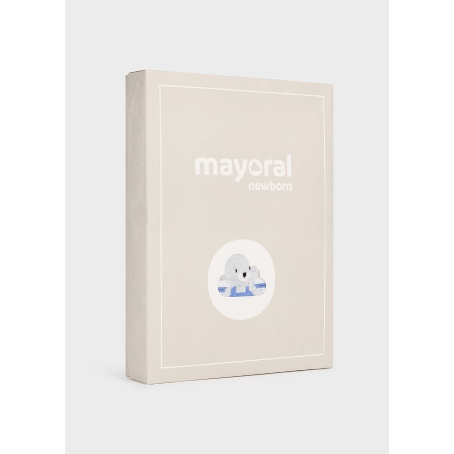 Mayoral Yazlık Erkek Bebek Örme Patikli Pantolon Bluz Set Mavi