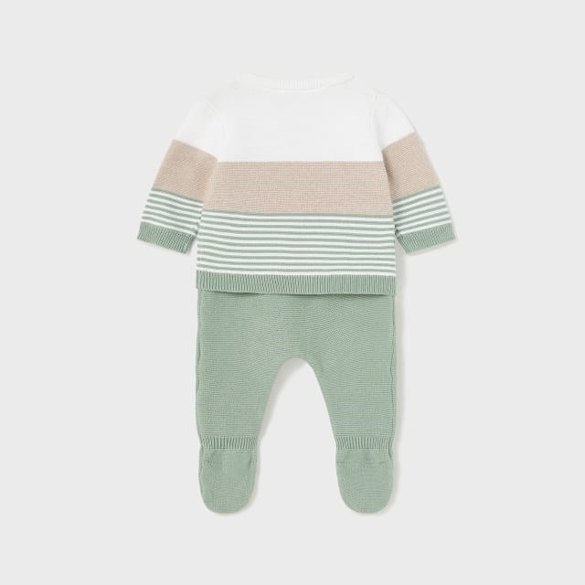 Mayoral Yazlık Erkek Bebek Örme Patikli Pantolon Bluz Set Yeşil