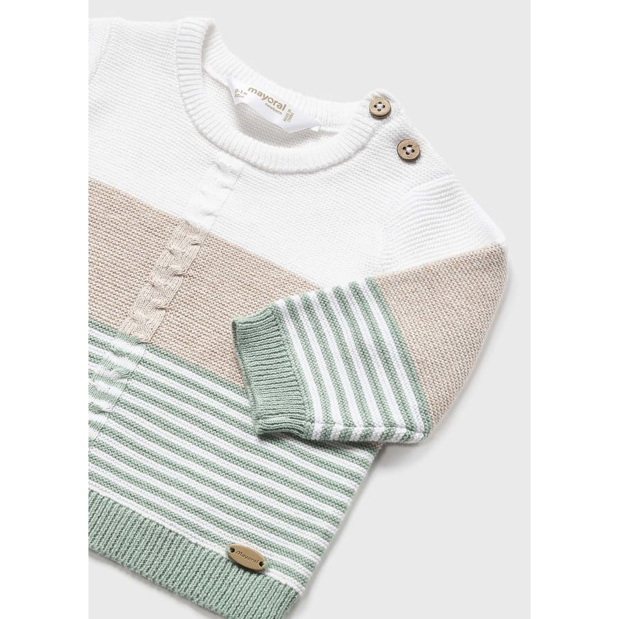 Mayoral Yazlık Erkek Bebek Örme Patikli Pantolon Bluz Set Yeşil