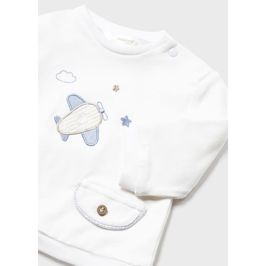 Mayoral Yazlık Erkek Bebek Patikli Pantolon Bluz 2'li Set Mavi