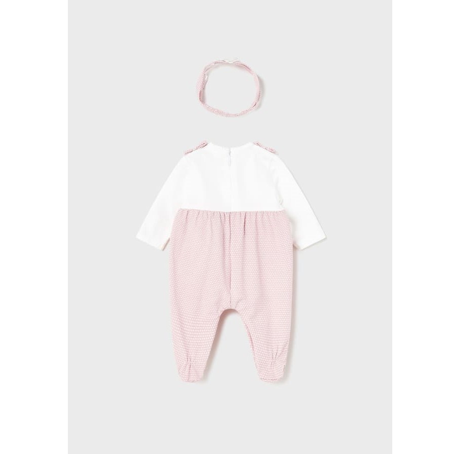 Mayoral Yazlık Kız Bebek Tulum Bandana Pembe