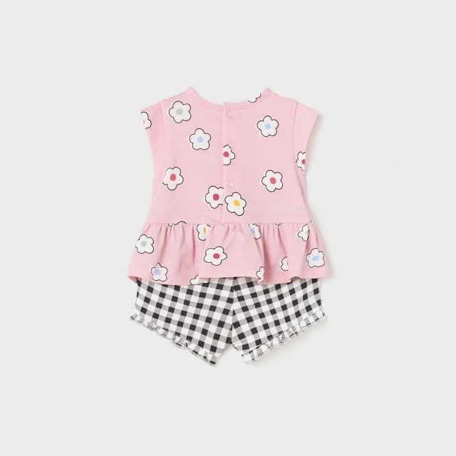 Mayoral Yazlık Kız Bebek Şort 4'lü Set Pembe