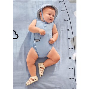 Mayoral Yazlık Erkek Bebek Kısa Tulum Şapka Set