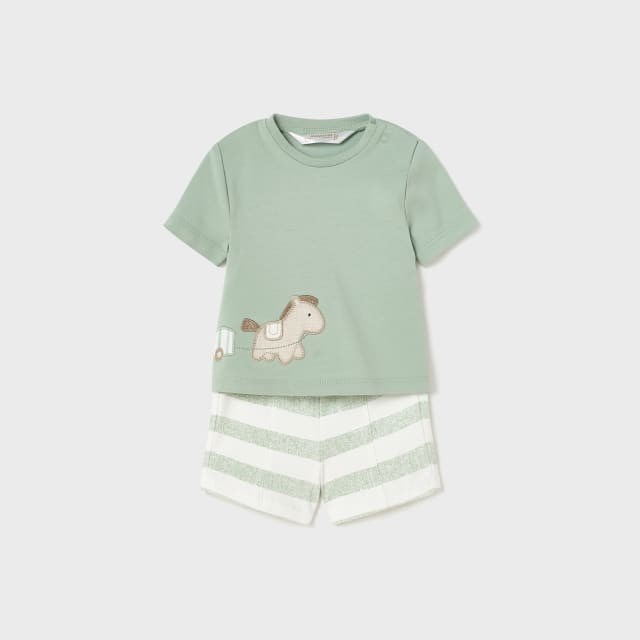 Mayoral Yazlık Erkek Bebek T-shirt Şort 4'lü Set Yeşil