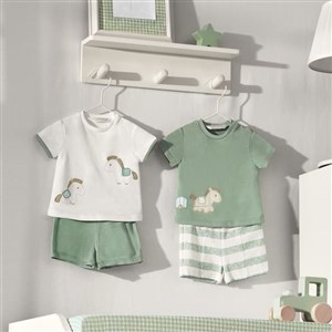Mayoral Yazlık Erkek Bebek T-shirt Şort 4'lü Set