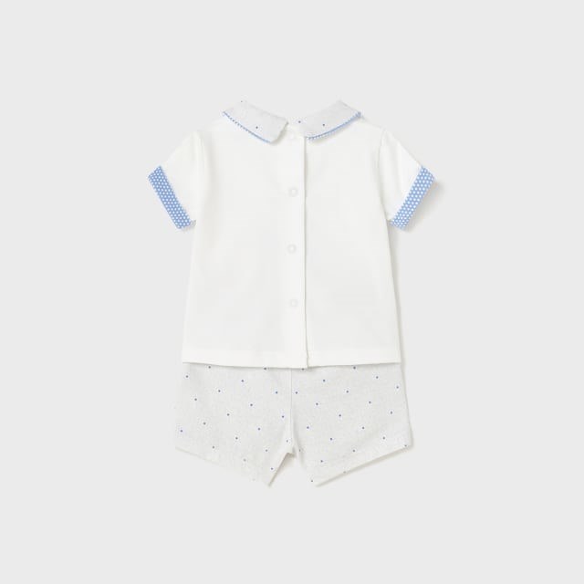 Mayoral Yazlık Erkek Bebek T-shirt Şort 4'lü Set Mavi