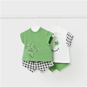 Mayoral Yazlık Erkek Bebek T-shirt Şort 4'lü Set