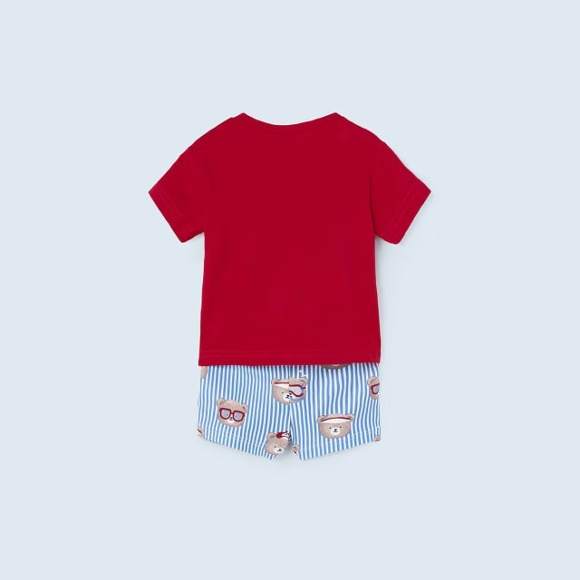 Mayoral Yazlık Erkek Bebek T-shirt Mayo Set Kırmızı