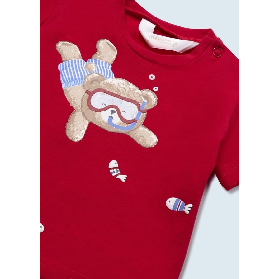 Mayoral Yazlık Erkek Bebek T-shirt Mayo Set Kırmızı