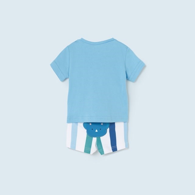 Mayoral Yazlık Erkek Bebek T-shirt Mayo Set Mavi