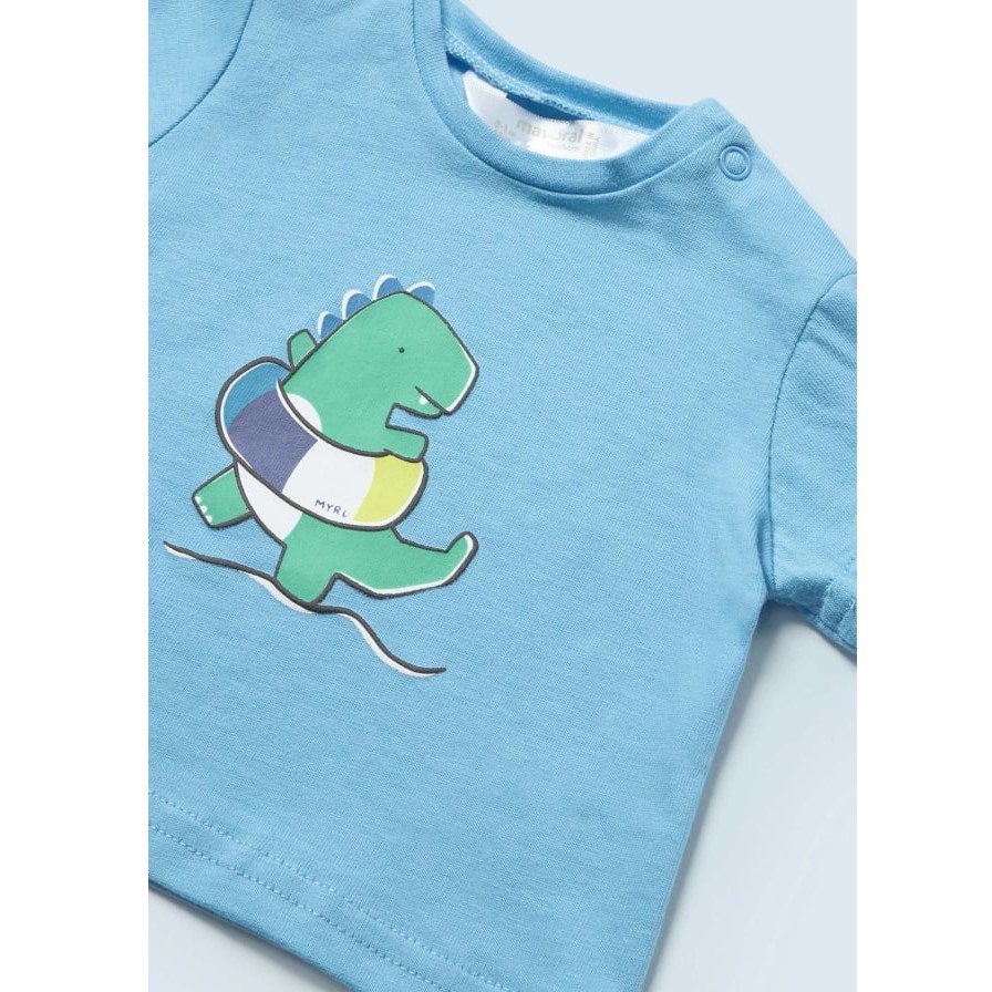 Mayoral Yazlık Erkek Bebek T-shirt Mayo Set Mavi