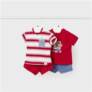 Mayoral Yazlık Erkek Bebek T-shirt Şort 4'lü Set