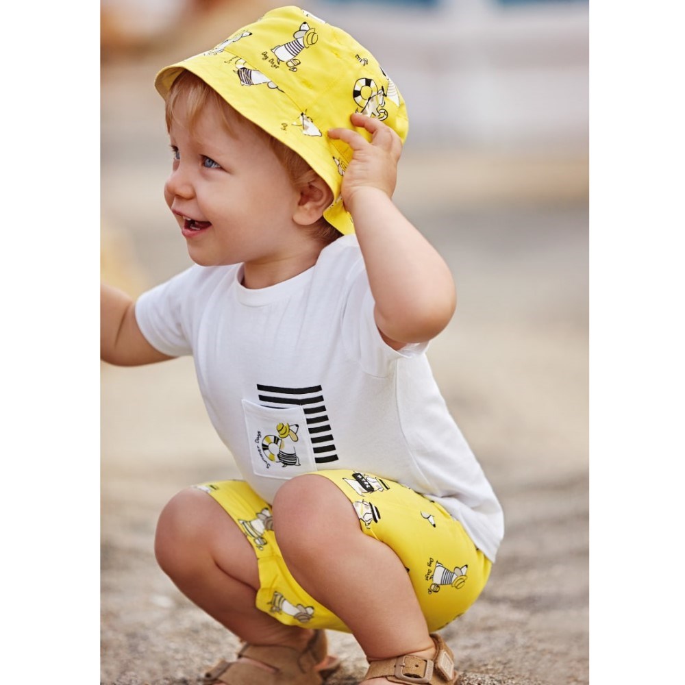 Mayoral Yazlık Erkek Bebek Bluz Mayo Set Sarı