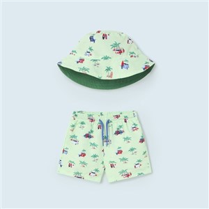 Mayoral Yazlık Erkek Bebek Şort Mayo Şapka Set