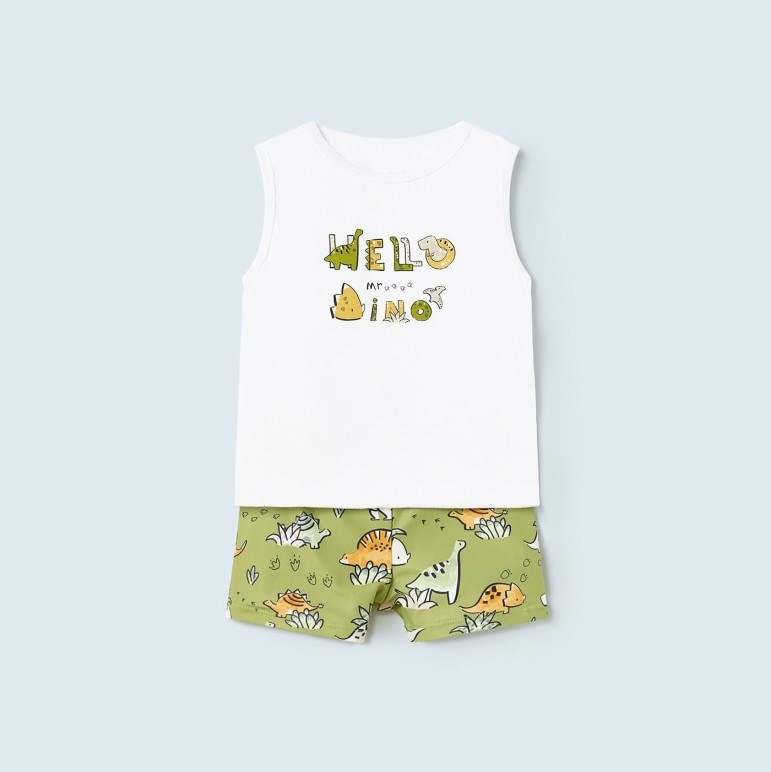 Mayoral Yazlık Erkek Bebek Bluz Mayo Set Yeşil