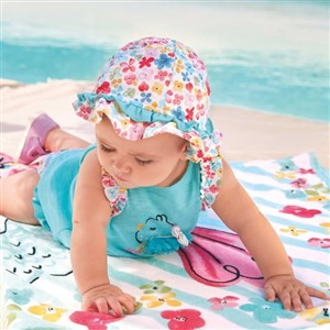 Mayoral Yazlık Kız Bebek Bluz Mayo Şapka Set
