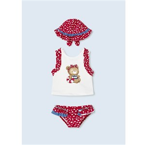 Mayoral Yazlık Kız Bebek Bluz Mayo Şapka Set
