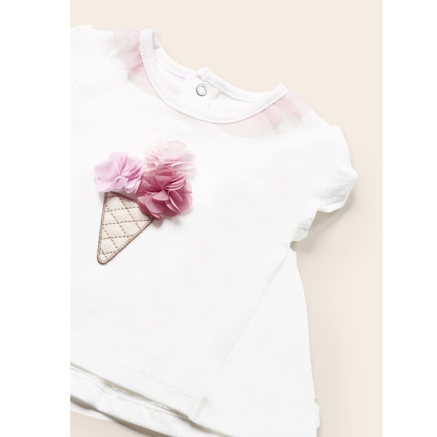 Mayoral Yazlık Kız Bebek Bluz Şort 4'lü Set Pembe