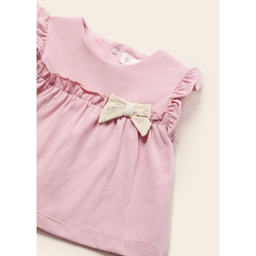 Mayoral Yazlık Kız Bebek Bluz Şort 4'lü Set Pembe