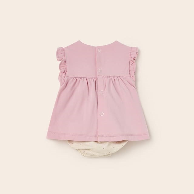 Mayoral Yazlık Kız Bebek Bluz Şort 4'lü Set Pembe