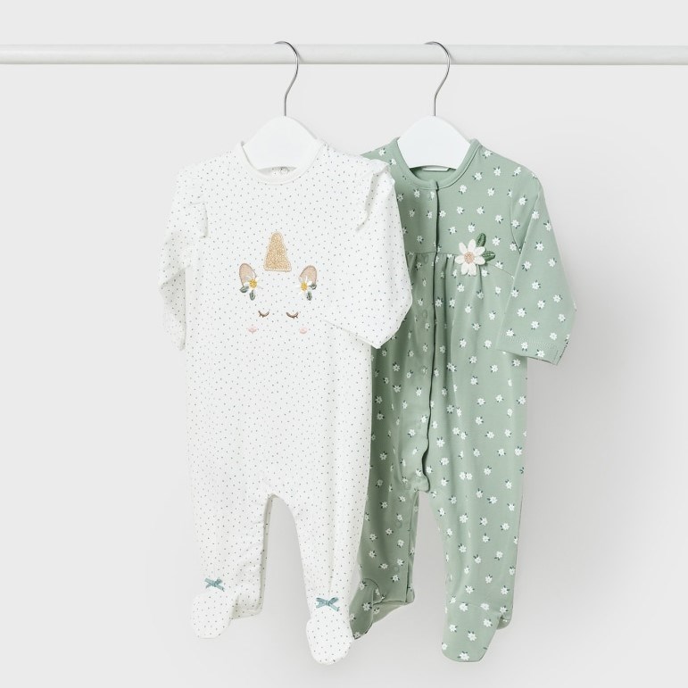 Mayoral Yazlık Kız Bebek Tulum 2'li Set Yeşil