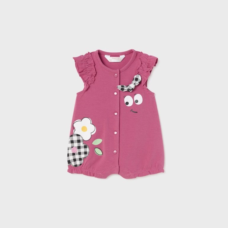 Mayoral Yazlık Kız Bebek Kısa Tulum 2'li Set Pembe