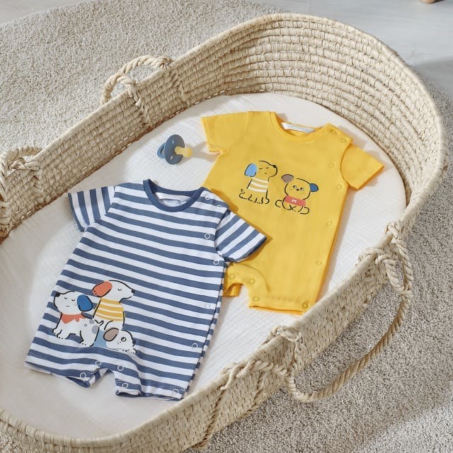 Mayoral Yazlık Erkek Bebek Kısa Tulum 2'li Set Mavi