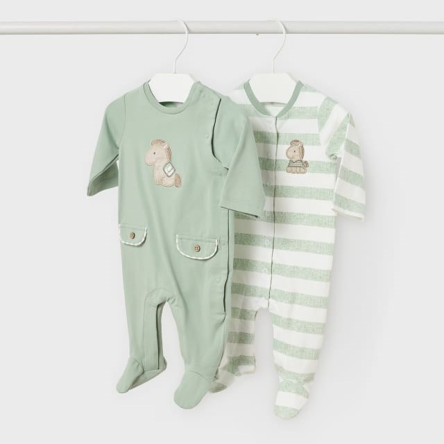 Mayoral Yazlık Erkek Bebek Tulum 2'li Set Yeşil