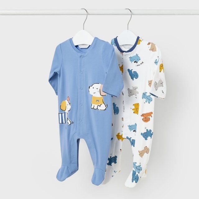 Mayoral Yazlık Erkek Bebek Tulum 2'li Set Mavi