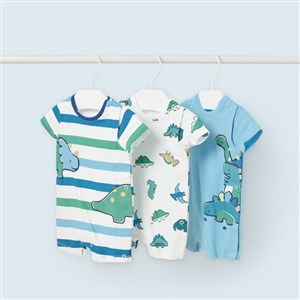 Mayoral Yazlık Erkek Bebek Kısa Tulum 3'lü Set