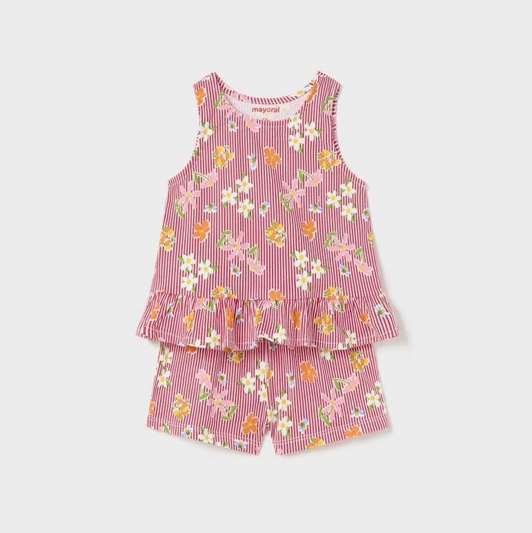 Mayoral Yazlık Kız Bebek Şort Pijama Takım